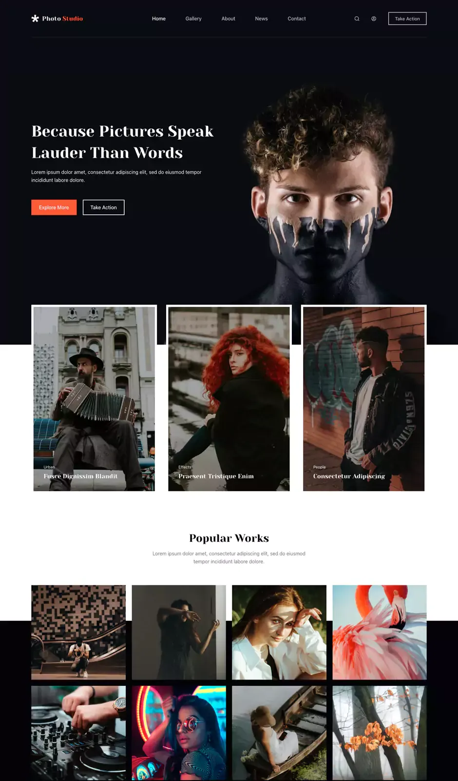 Превью стартового сайта Photo Studio