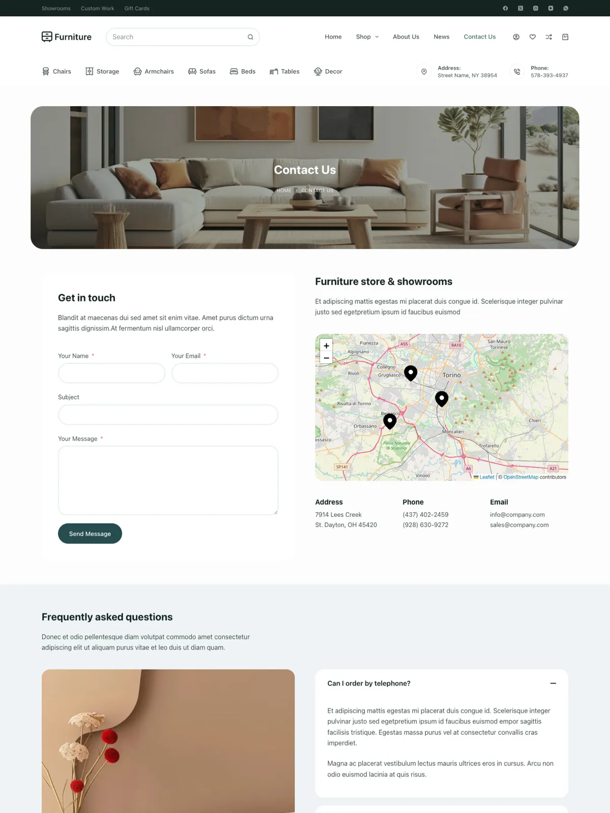 Furniture — Контакты