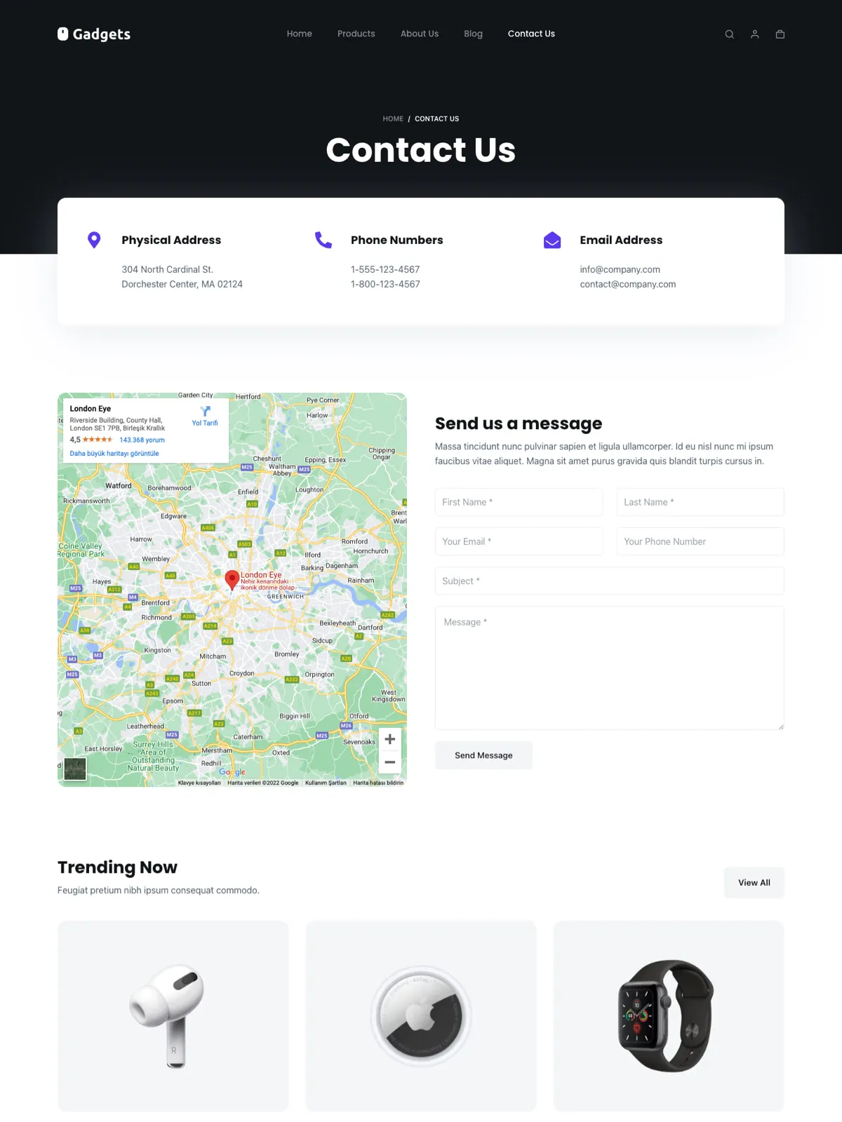 Gadgets — Контакты