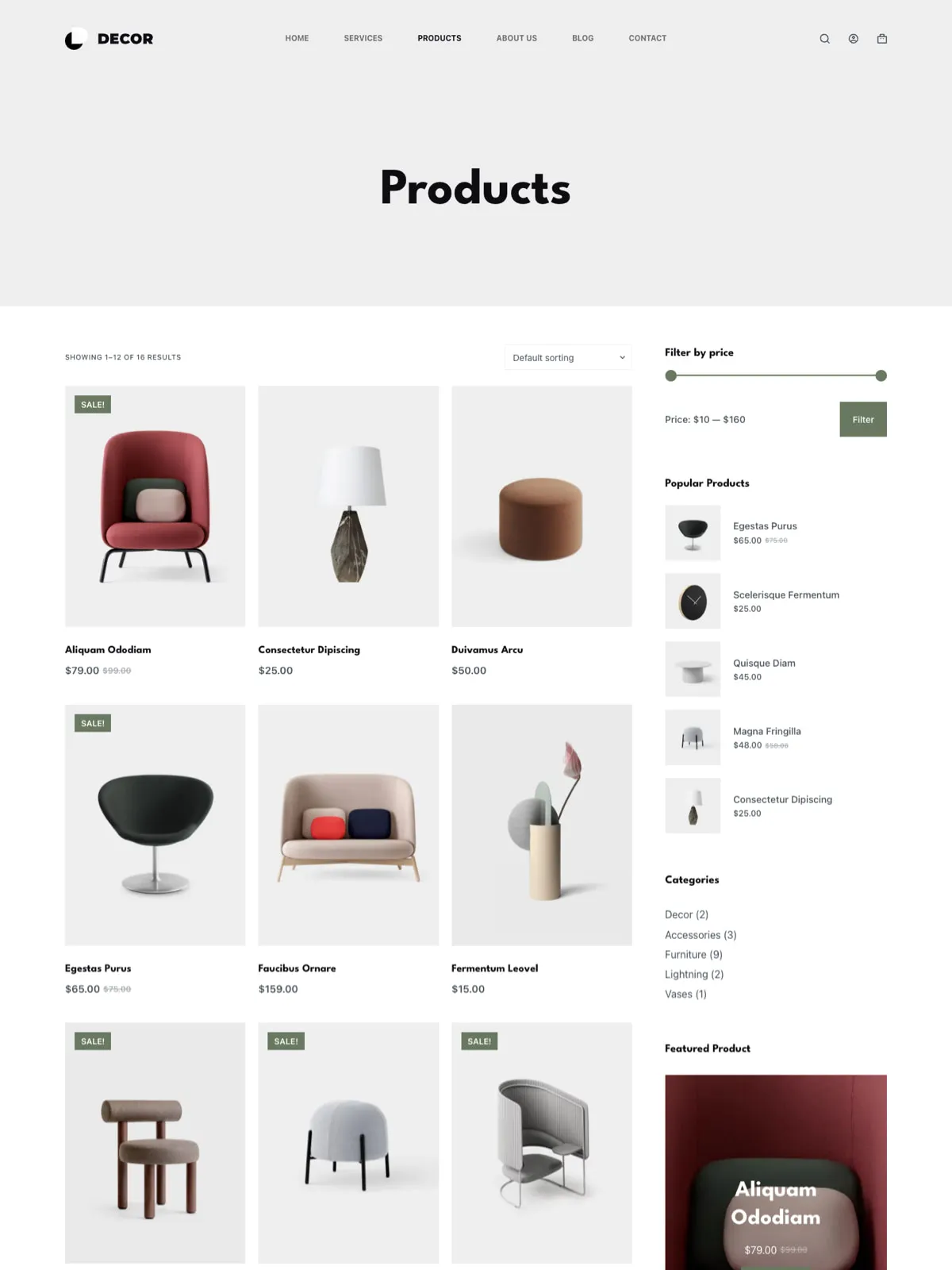 Home Decor — Каталог