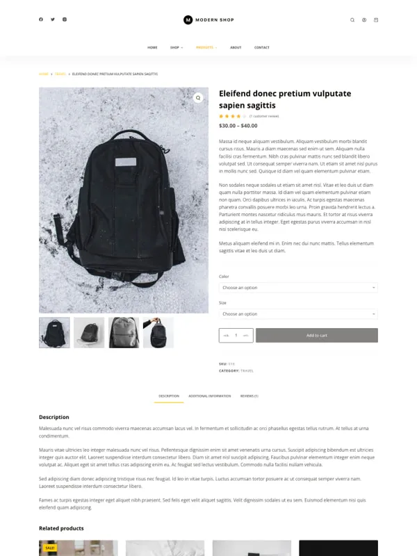 Modern Shop — Карточка товара